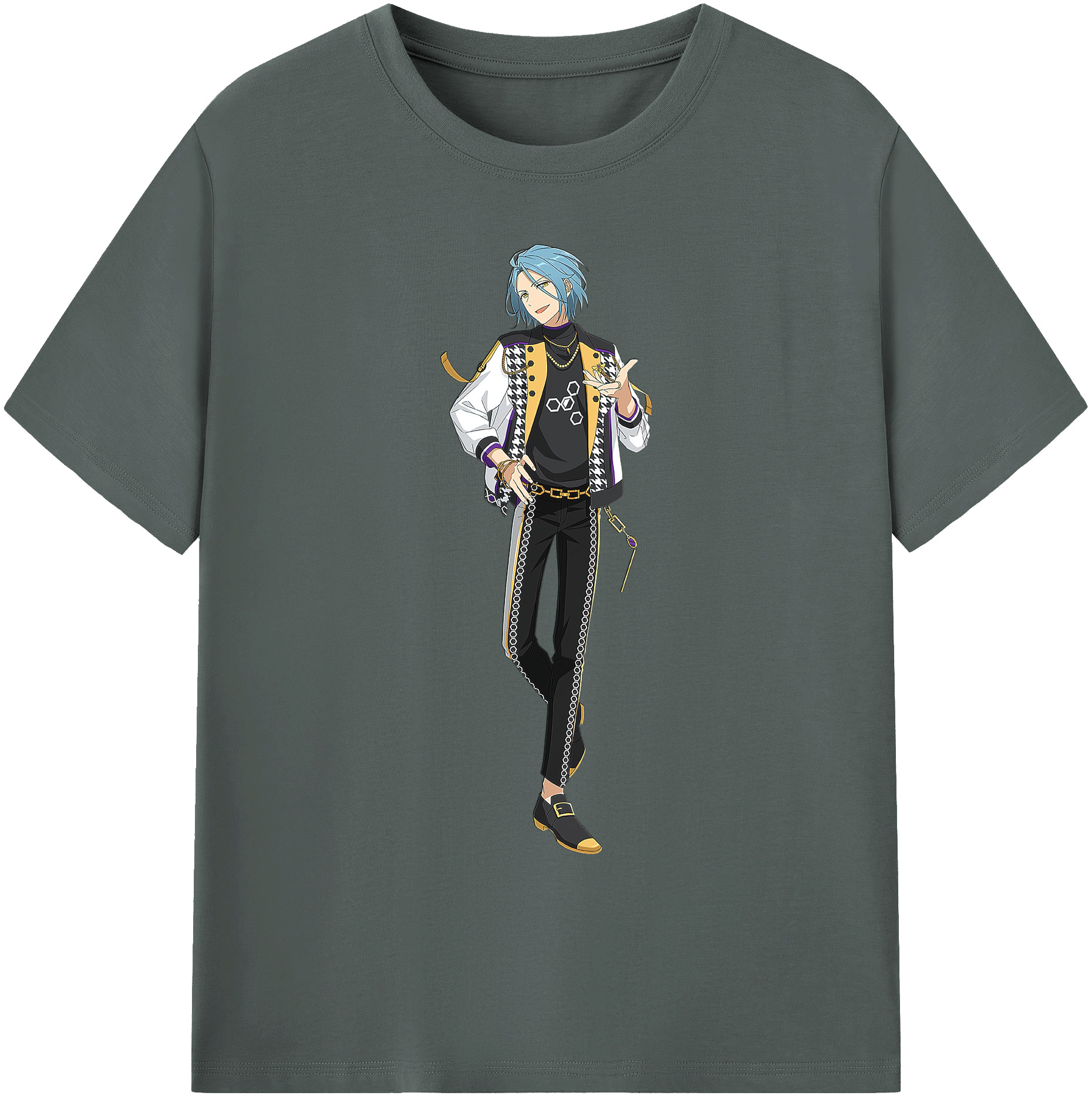 （画像用） あんさんぶるスターズ! Ensemble Stars 綿100％ メンズ半袖Tシャツ｜肌触りやわらか＆通気性